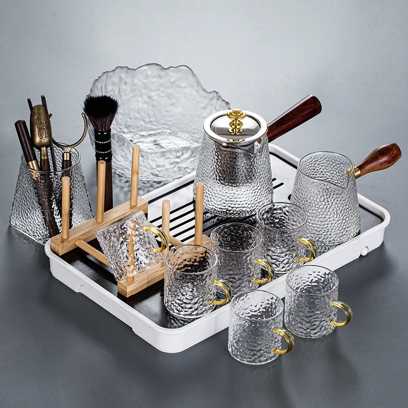 泡茶器轻奢玻璃茶具套装家用茶壶茶杯泡功夫茶具杯办公室会客喝茶