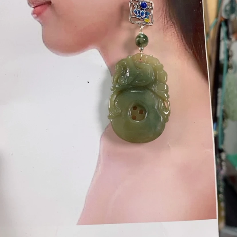 【闪购商品】翡翠耳饰未镶嵌冰*圆X25