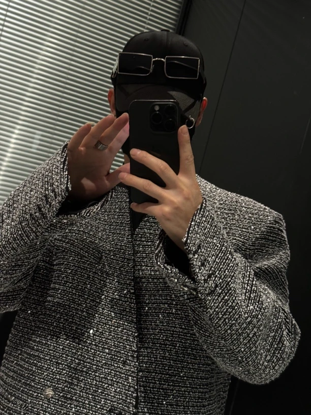 尚锋男装3519秋季新品设计款韩版宽松休闲亮闪闪休闲西服外套