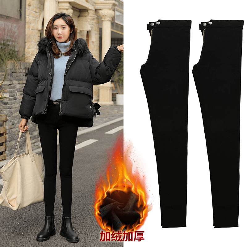 小文推荐~同款加绒加厚铅笔裤