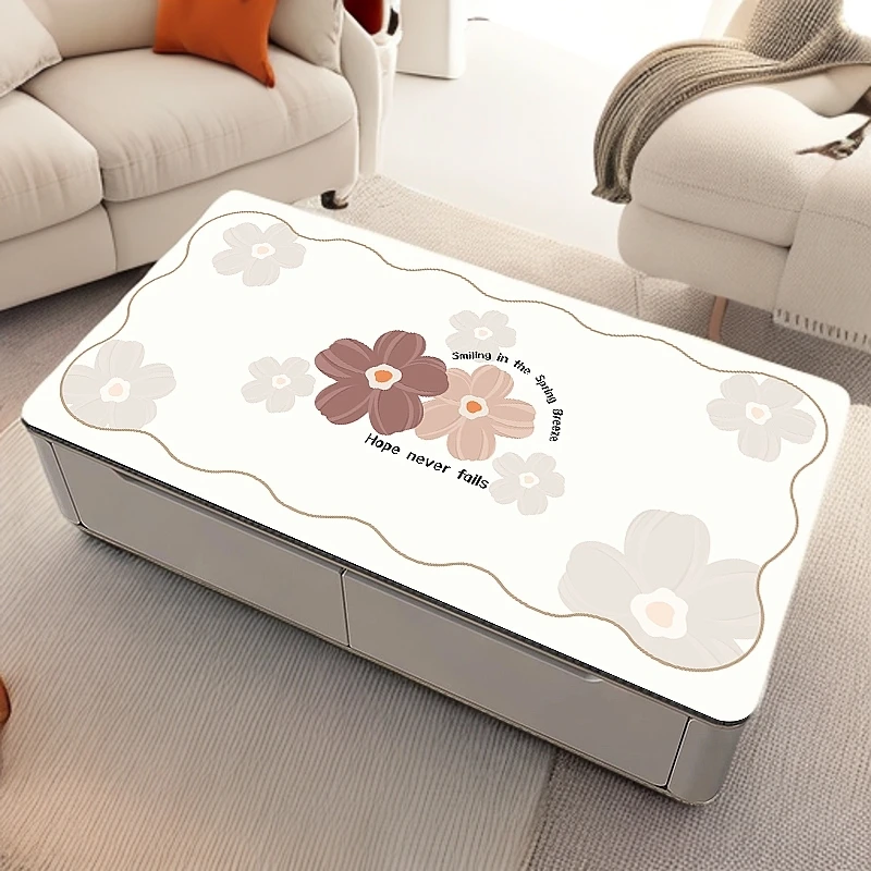 轻奢长方形台面保护垫防烫隔热茶几垫防水防油餐桌垫高级感可剪裁