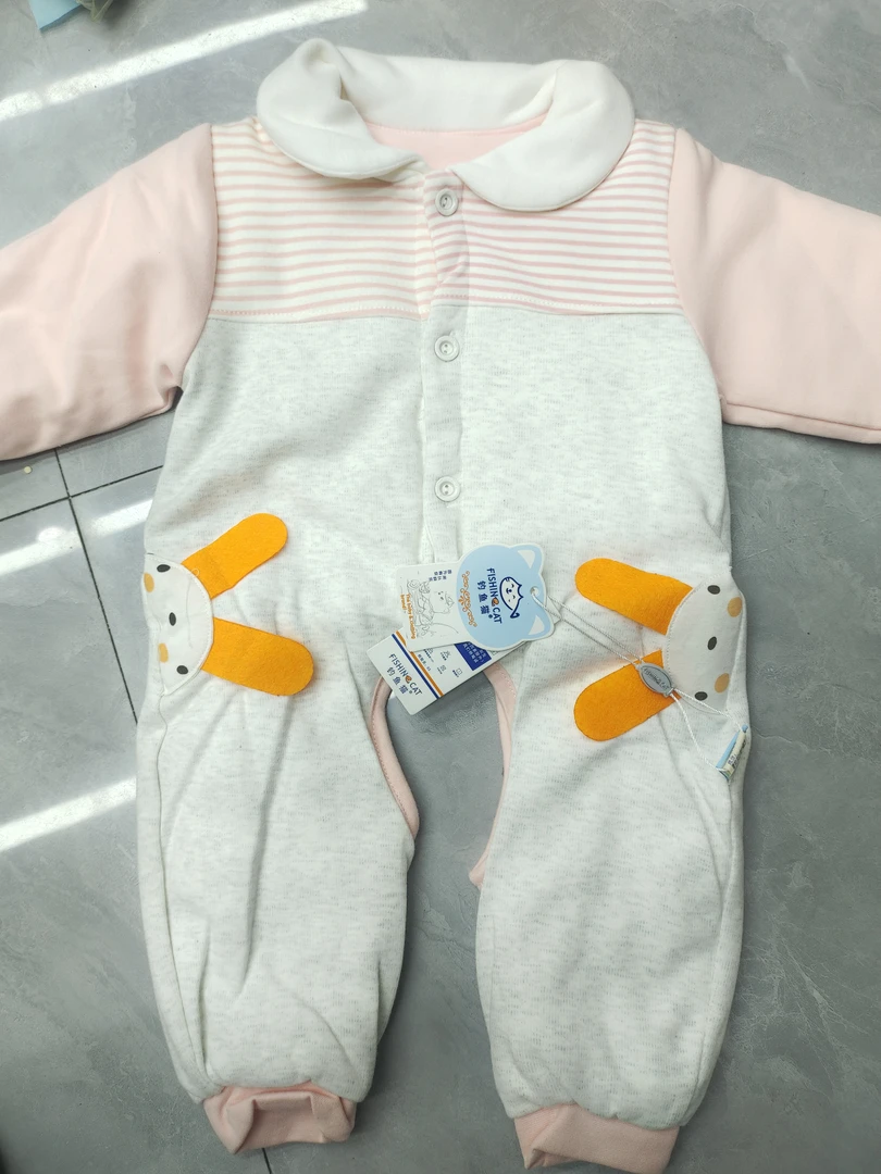 婴幼儿开档薄棉连体(钓鱼猫)