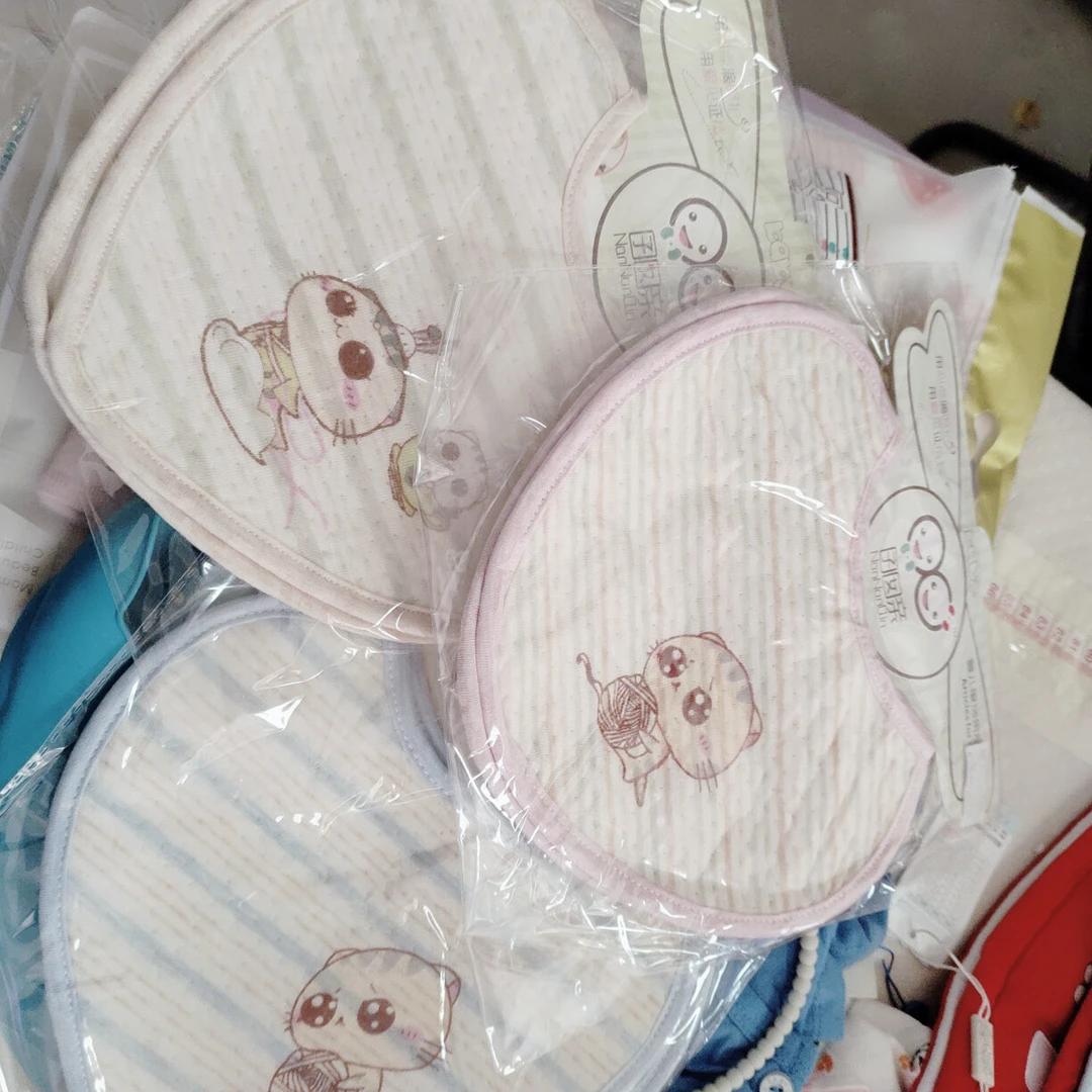 婴幼儿防水爱心形状口水巾10个