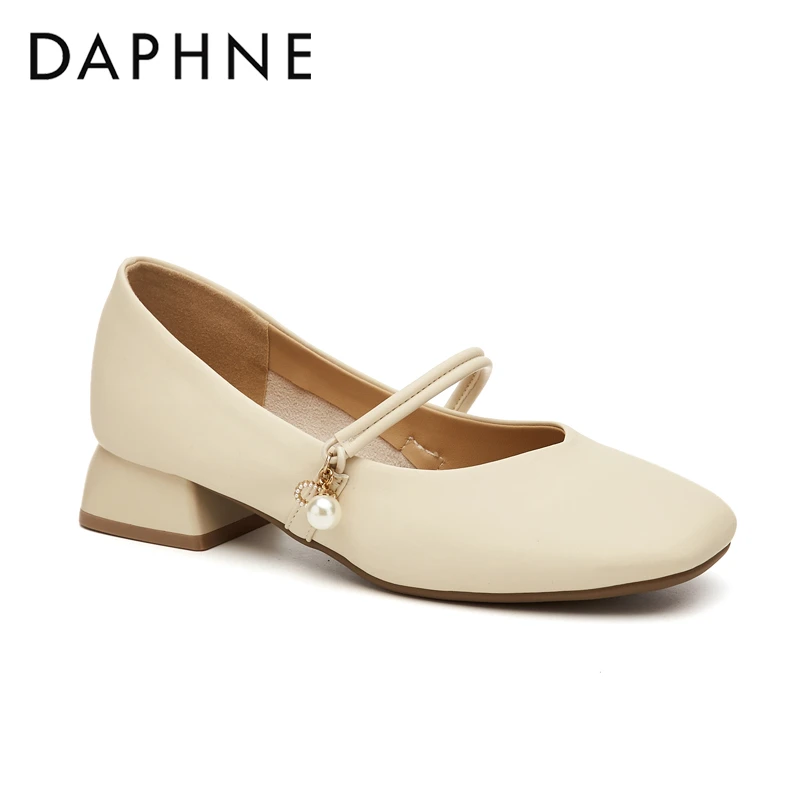 达芙妮配裙子单鞋2025秋季爆款气质温柔平底玛丽珍女鞋优雅小皮鞋