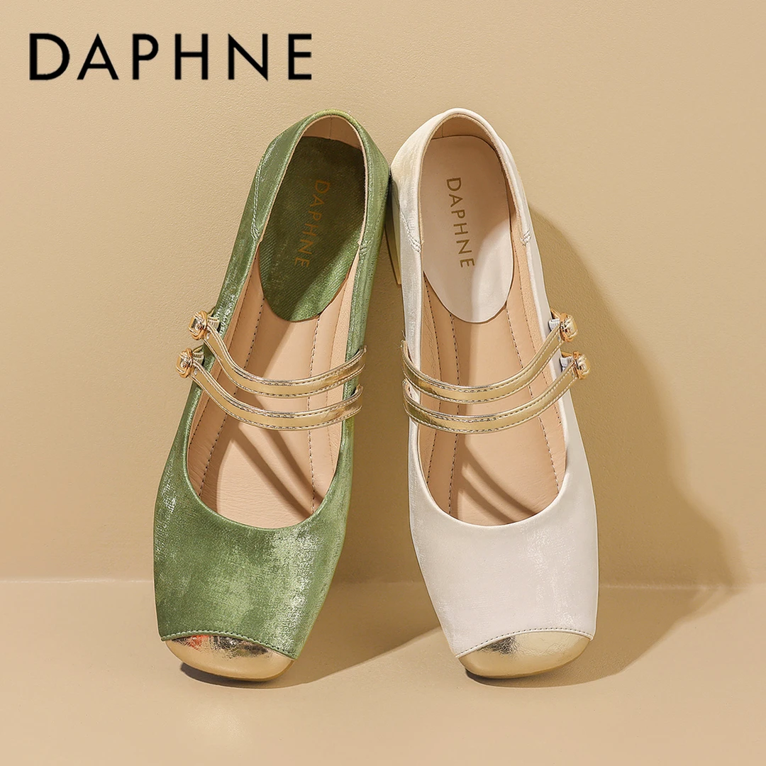 达芙妮国风复古气质玛丽珍鞋女2025年秋季新款气质新中式方头单鞋