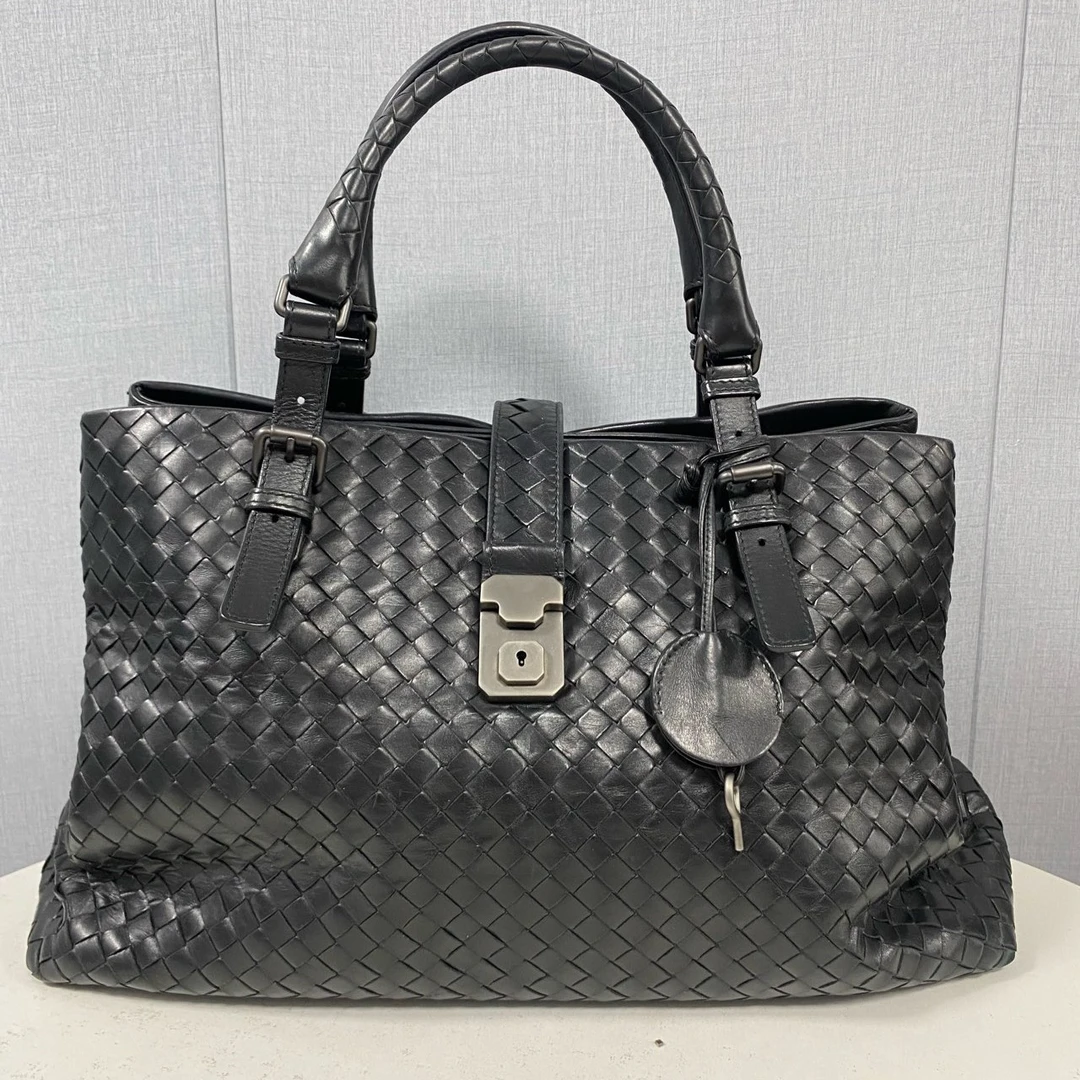 99新 BOTTEGA VENETA/葆蝶家  葆蝶家bv黑色手提包