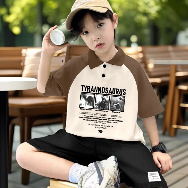 夏季儿童装潮款6-14岁中大童男童男孩帅气百搭休闲运动POLO衫短袖