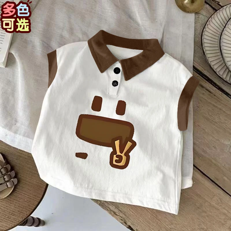 儿童polo夏季t恤男童polo短袖背心女童可爱洋气夏天新品爆款韩版A