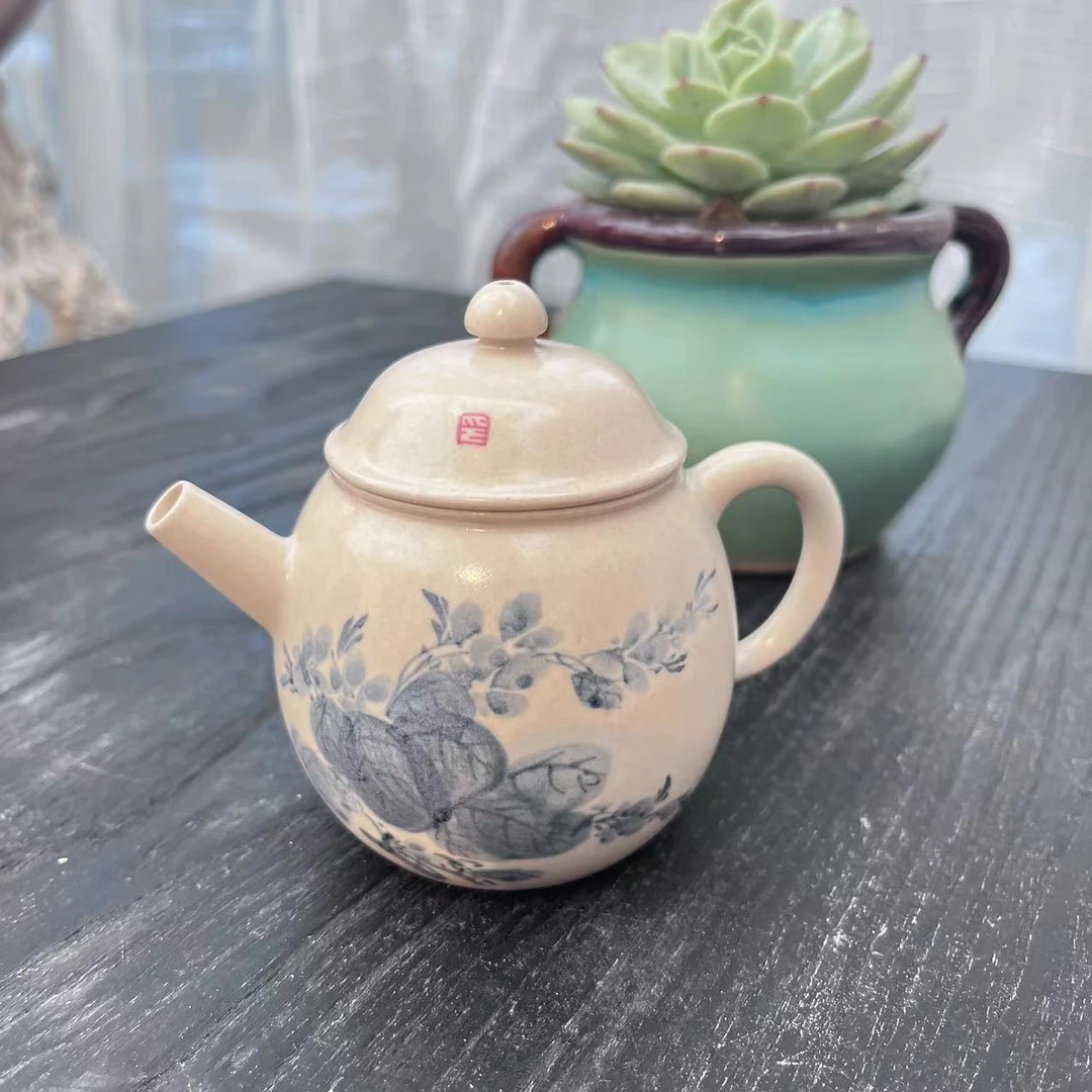 【静姐小院】青花海棠壶 （拙溪S0164）