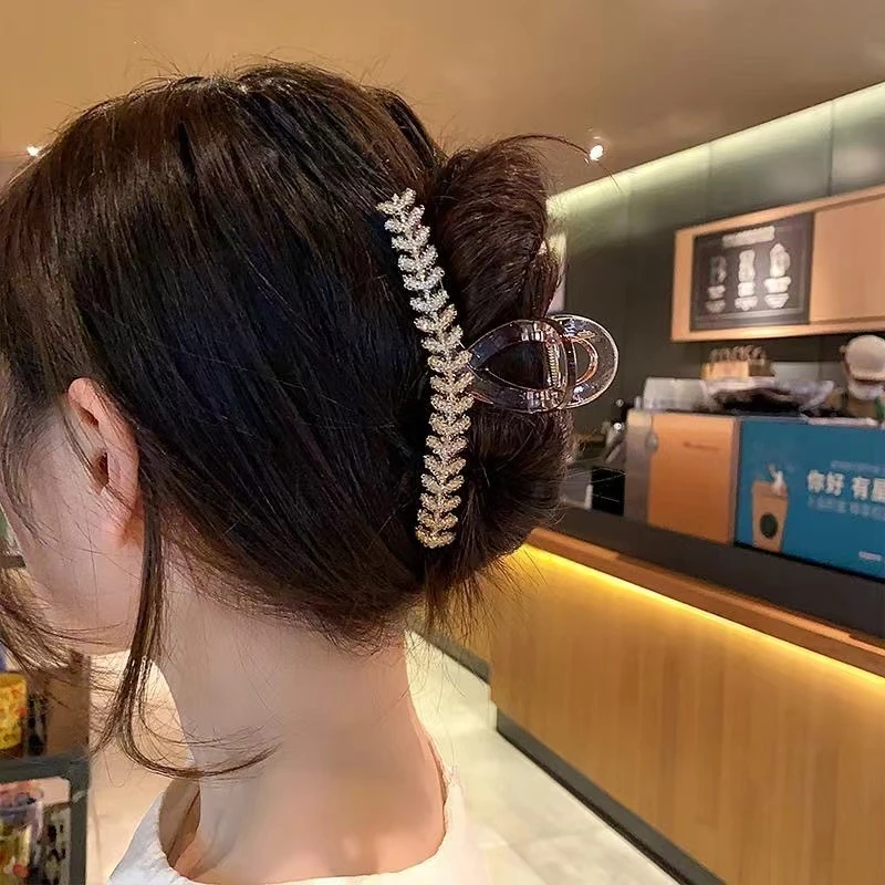 百搭麦穗抓夹网红发夹女后脑勺夹子高级感气质鲨鱼夹碎发卡发饰品