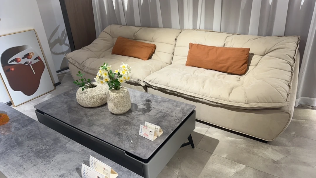 网红奶油风布艺沙发