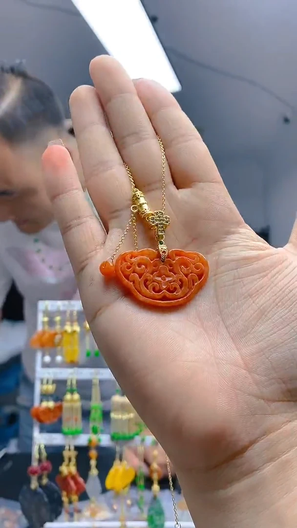 【闪购商品】翡翠耳饰合金0209翡翠锁骨链