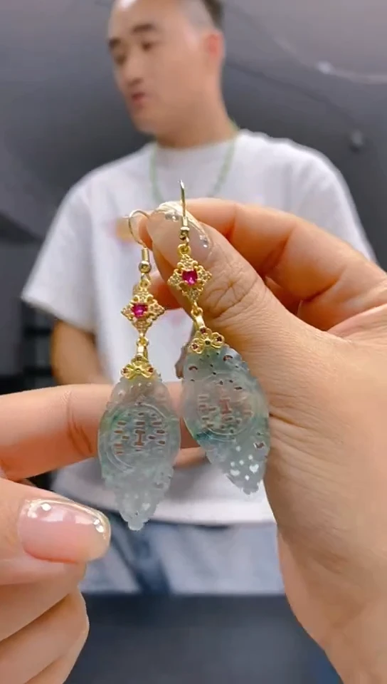 【闪购商品】翡翠耳饰合金0230翡翠耳钩