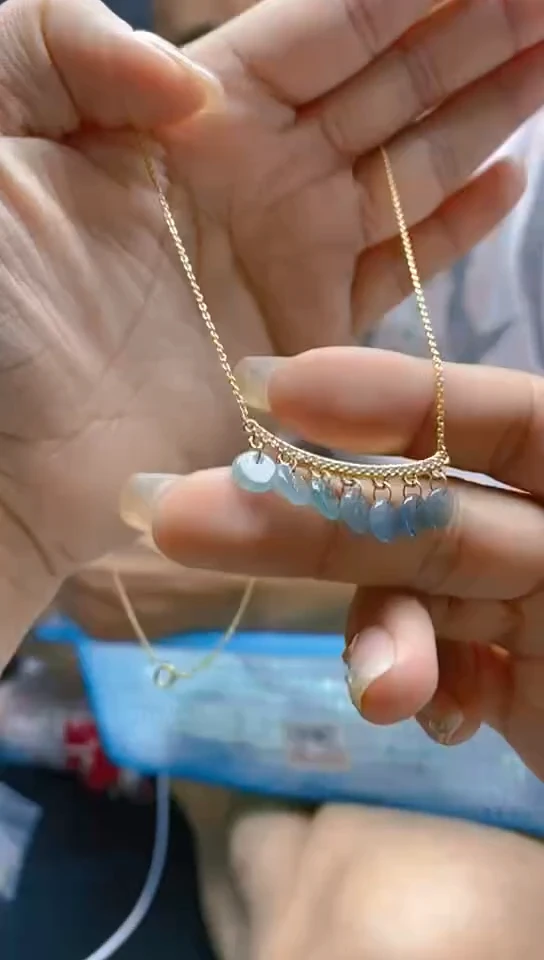 【闪购商品】翡翠耳饰合金0320翡翠锁骨链