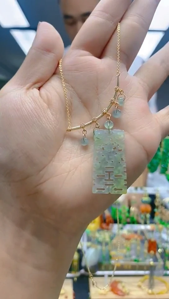 【闪购商品】翡翠耳饰合金268翡翠锁骨链
