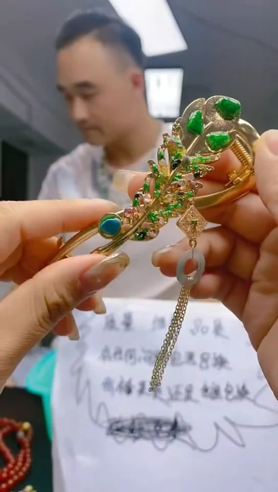 【闪购商品】翡翠耳饰合金0362翡翠发簪
