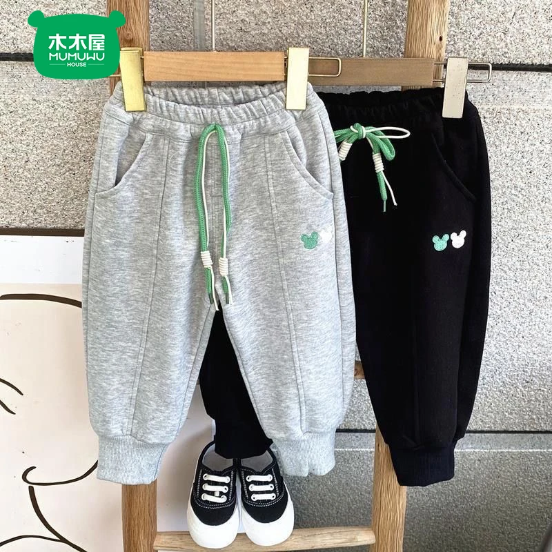 木木屋儿童裤子春秋款2023新款儿童装小童春秋季卫裤宝宝运动裤潮