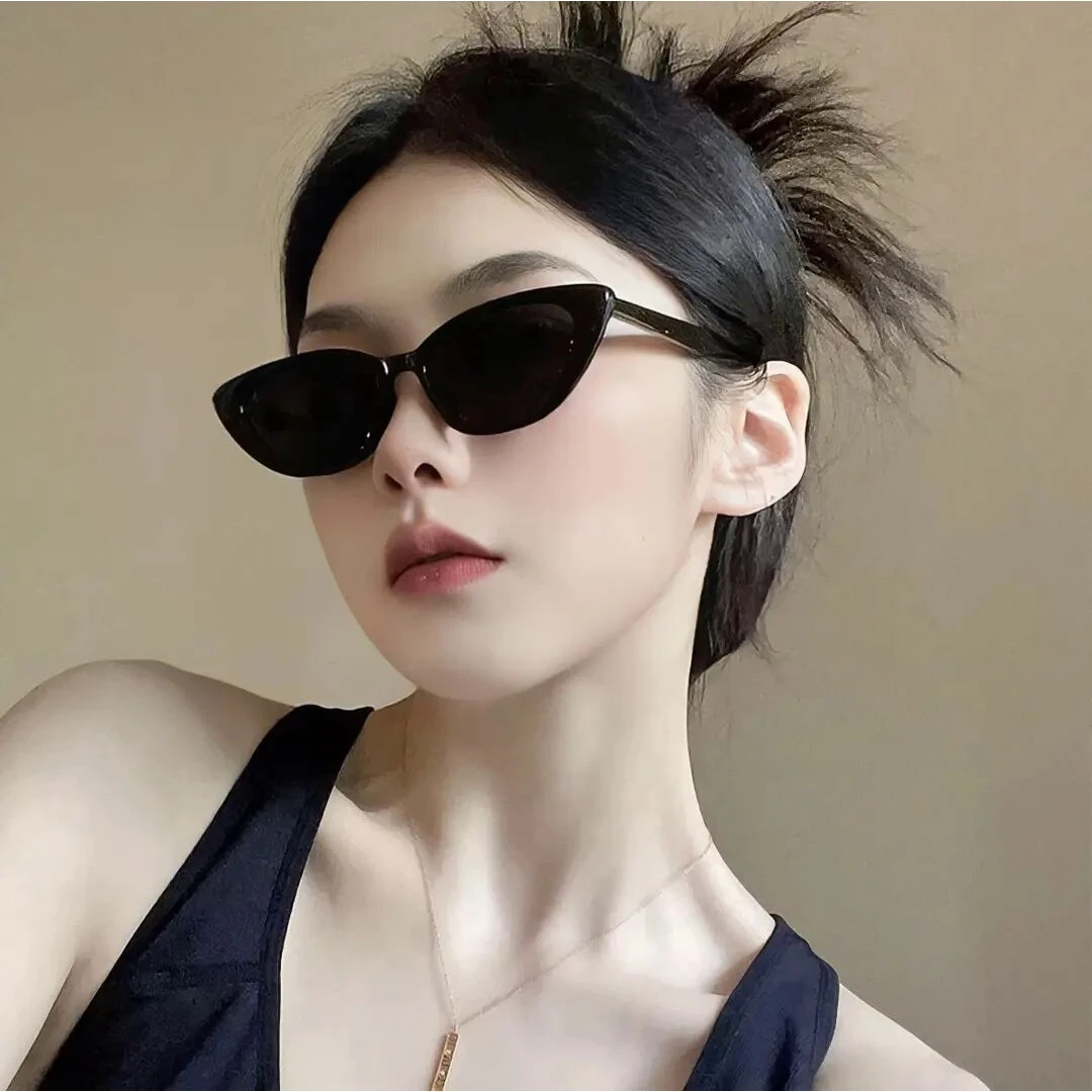 2024新款猫眼墨镜简约高级质感方圆脸显瘦气质欧美街拍遮阳太阳镜