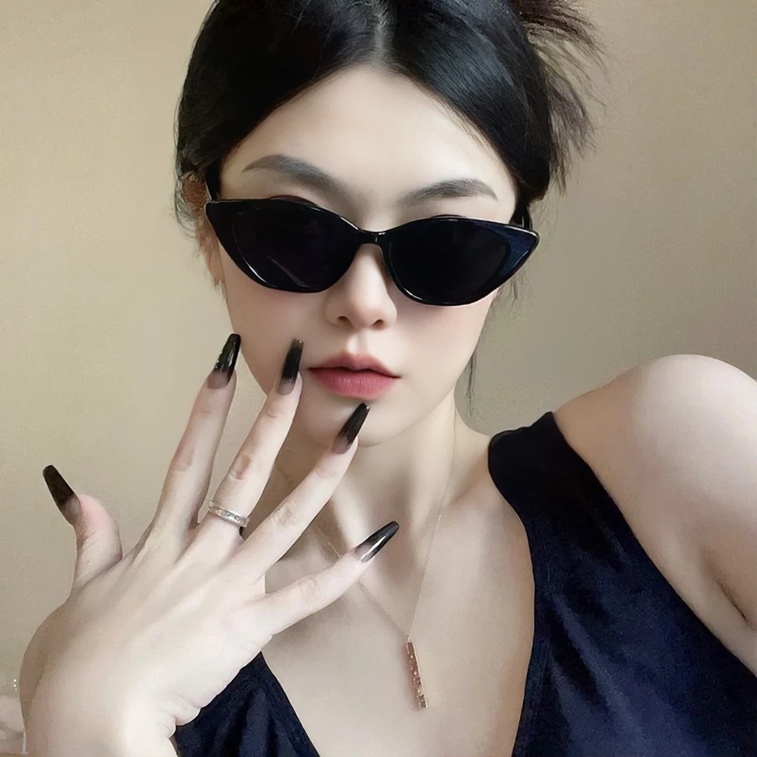 爆款猫眼墨镜简约高级质感方圆脸显瘦气质欧美街拍网红太阳眼镜