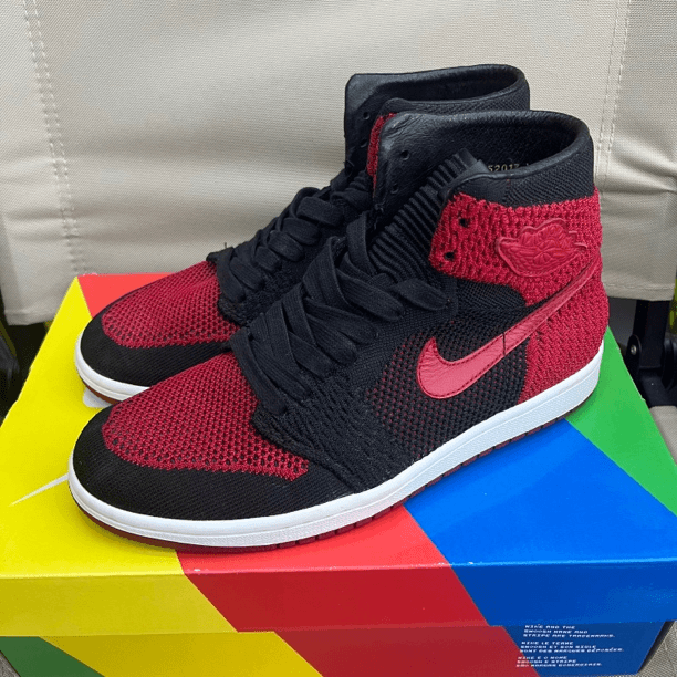 aj1黑红编织 41码无原盒 95新 公价1799 男子高帮