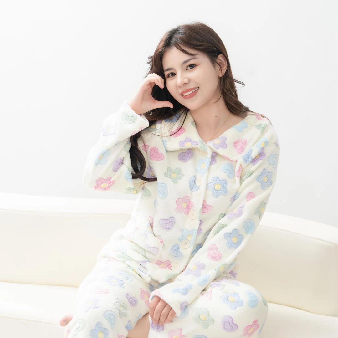 【2.5号发货】珊瑚绒睡衣女款冬季保暖2024新款秋冬天居家