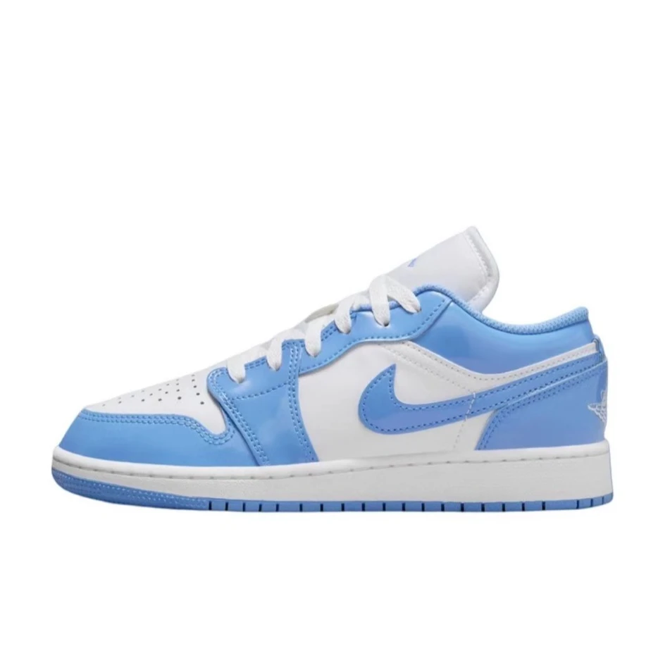 Nike耐克AJ1 LOW SE (GS) 北卡蓝舒适低帮篮球鞋FZ3929-114