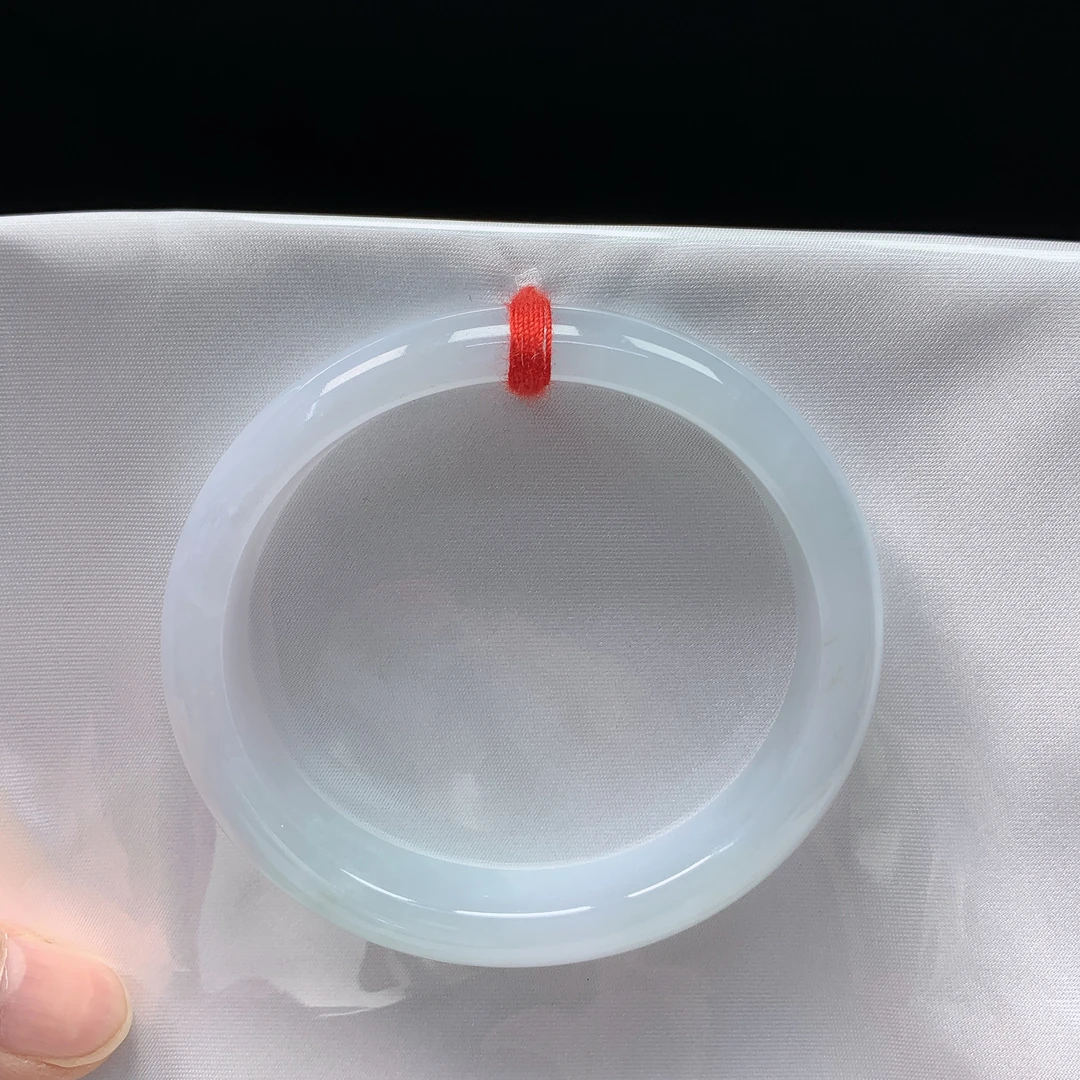 54圈贵妃冰润淡紫缅甸天然翡翠A货贵妃手镯女款时尚百搭玉镯无裂