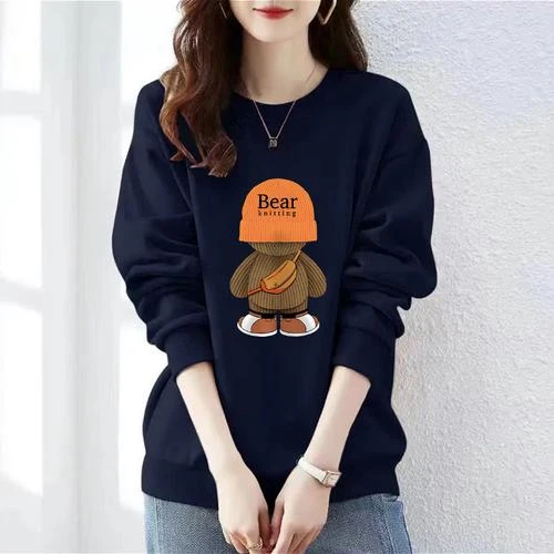 圆领卫衣女春秋季新爆款休闲百搭宽松显瘦胖妹妹卫衣加厚加绒女