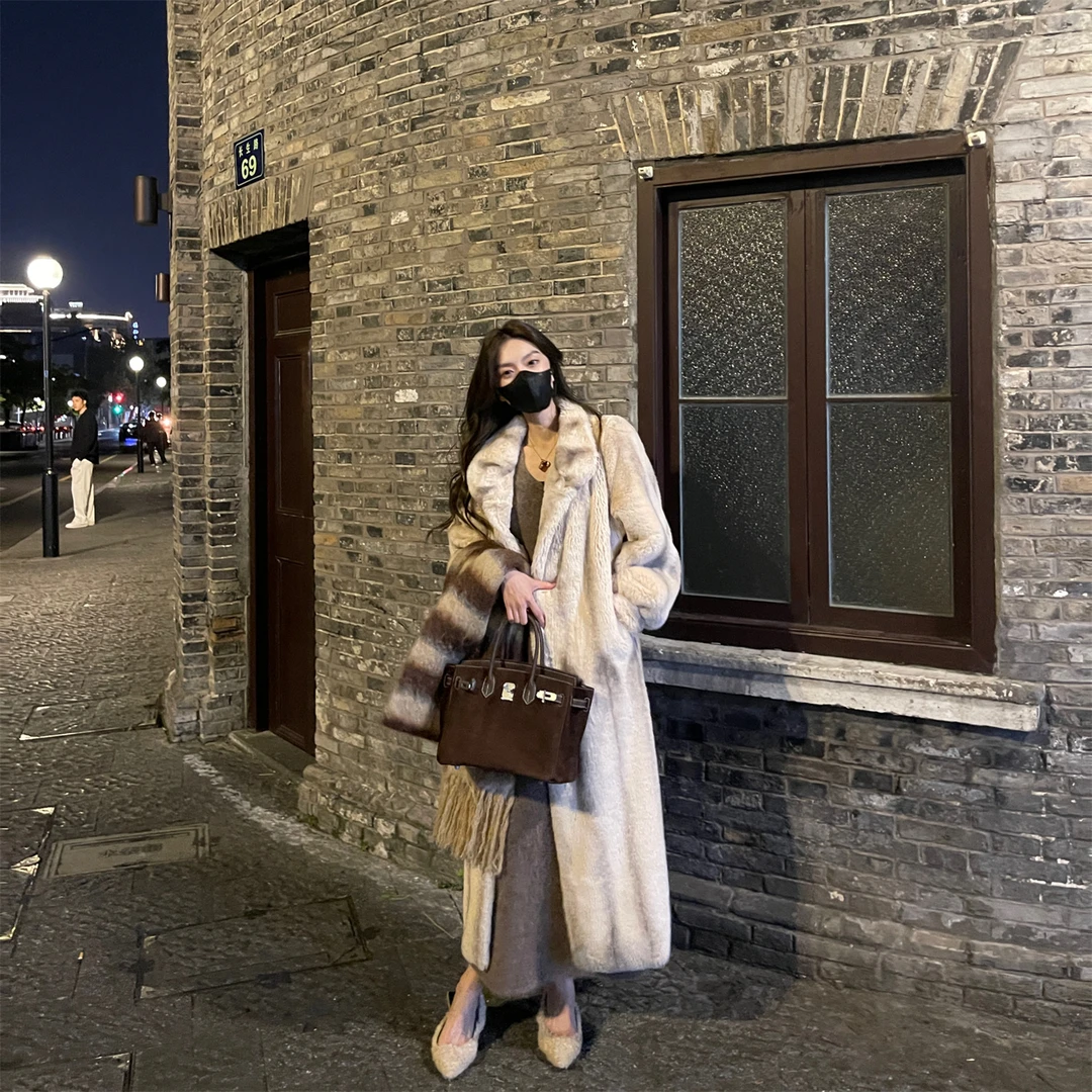 【方知有破价专属】BT冬季复古环保外套中长款过膝高级感加厚大衣