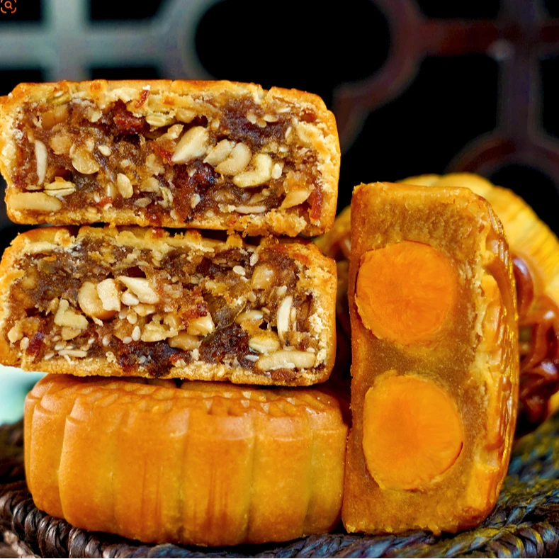 【双黄+五仁组合】唐一家广式月饼中秋节105g/个传统送礼广式月饼