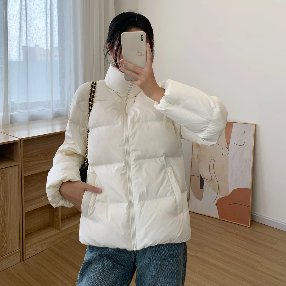 95白鸭绒 【冬悠】2022新款羽绒服女立领小个子短款加厚韩版外套