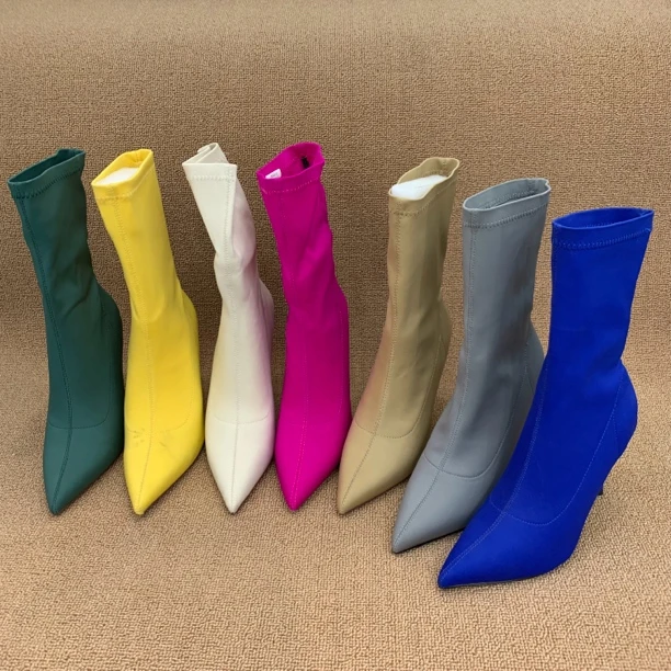 【新疆包邮】5501-1断码特价弹力靴时尚百搭细跟高跟瘦瘦靴