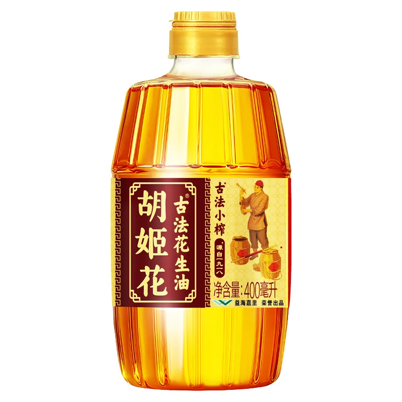 胡姬花古法小榨花生油400ml  古法小榨工艺浓香食用油