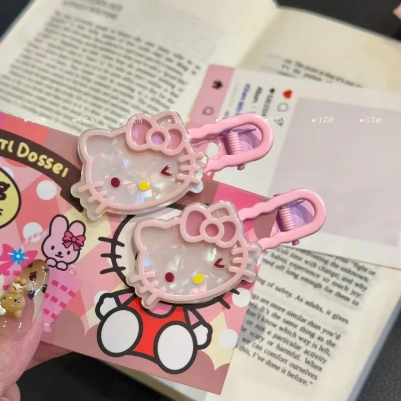 新款高颜值发夹可爱粉色KT卡通甜美超萌发饰夹子少女头饰公主风