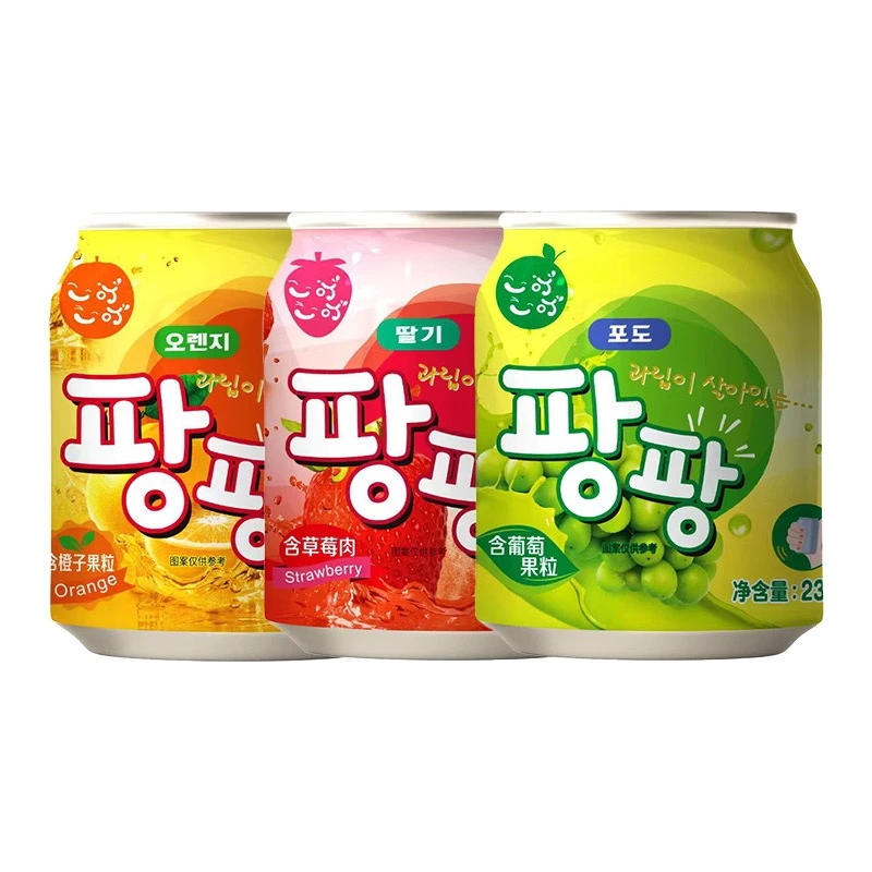 一叮一叮青提/草莓/橙子味果肉饮料238ml*6