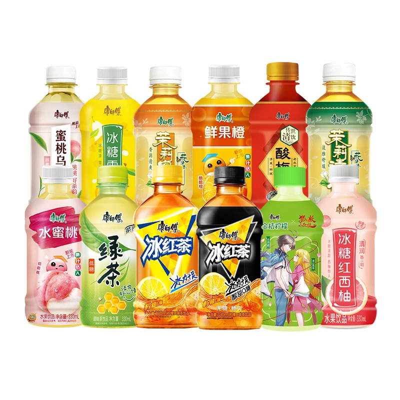 康师傅茶饮料330ml*12瓶装冰红茶冰糖雪梨茉莉蜜茶青梅绿茶酸梅汤