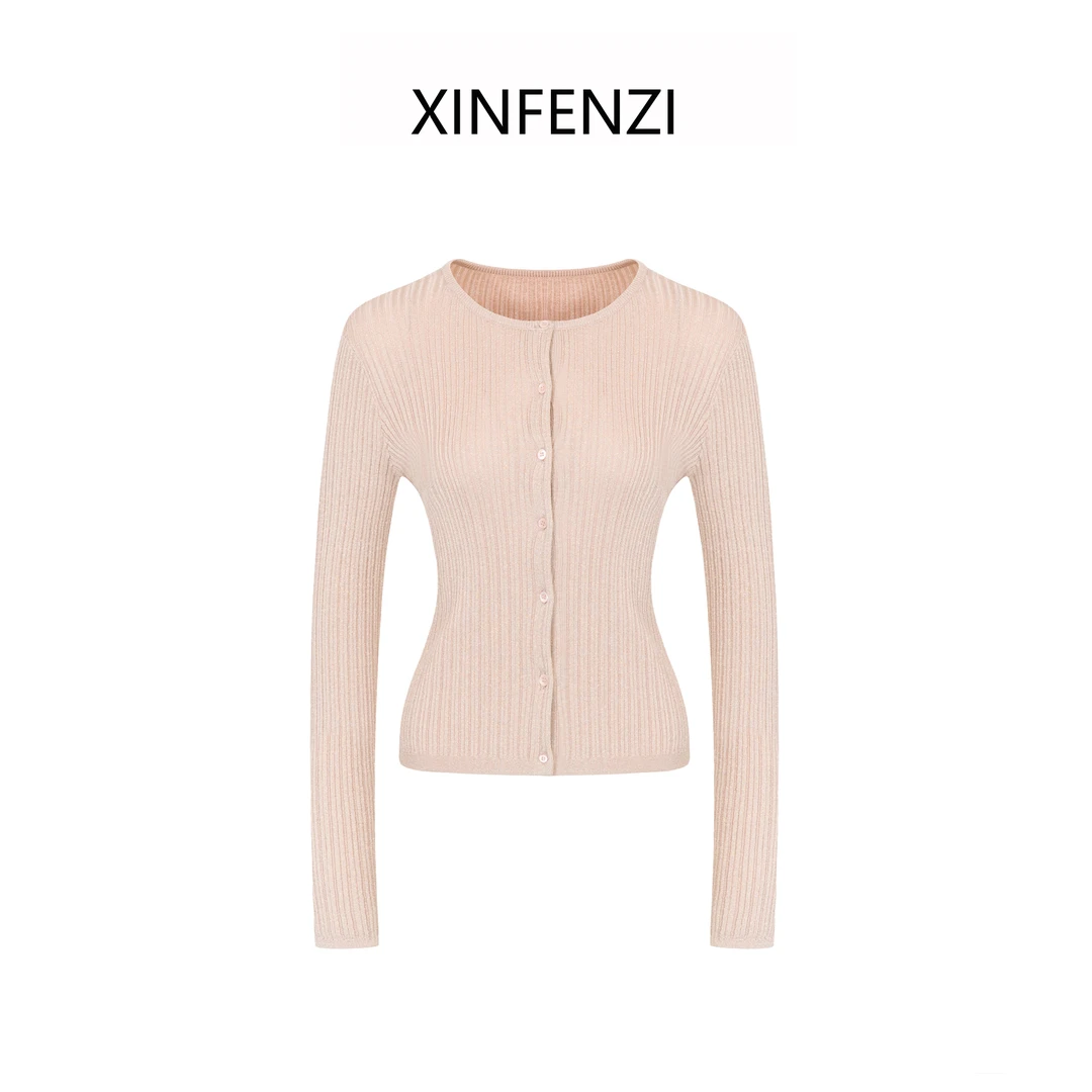 【bling开衫】XINFENZI 三醋酸针织开衫 35075