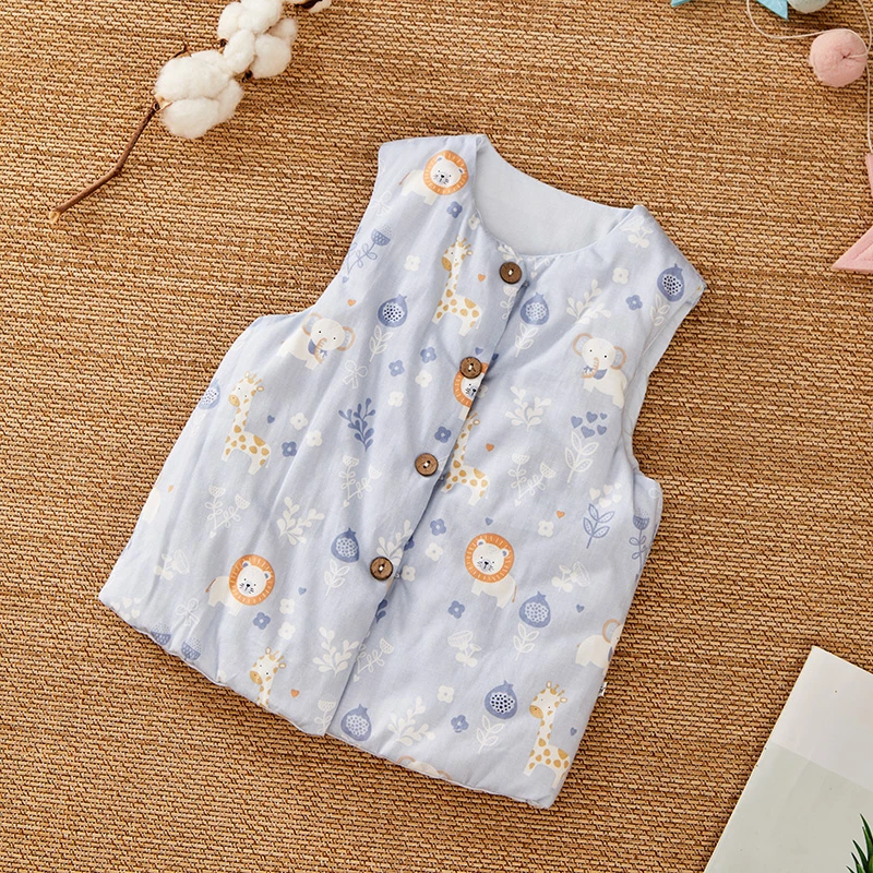 儿童马甲秋冬款棉花保暖背心手工纯棉幼儿宝宝加厚小马夹男女坎肩