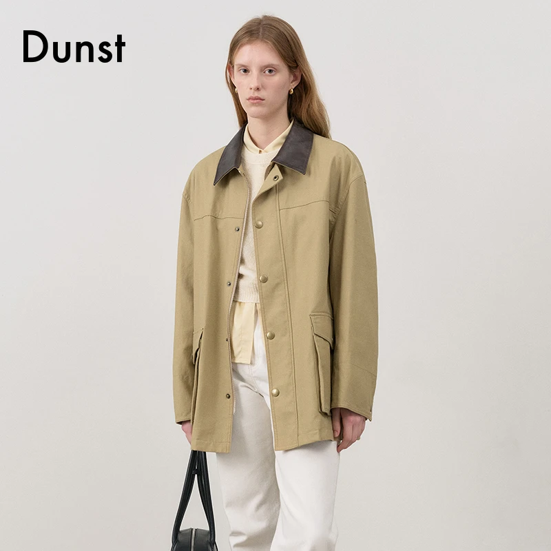 Dunst秋冬新品韩版宽松防风外套街头百搭夹克纯棉时尚男女同款