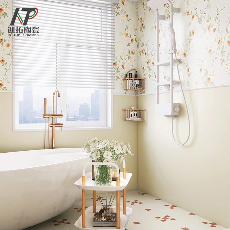 网红奶油黄厨卫墙砖300x800艺术方块阳台浴室背景墙立体鱼骨瓷砖