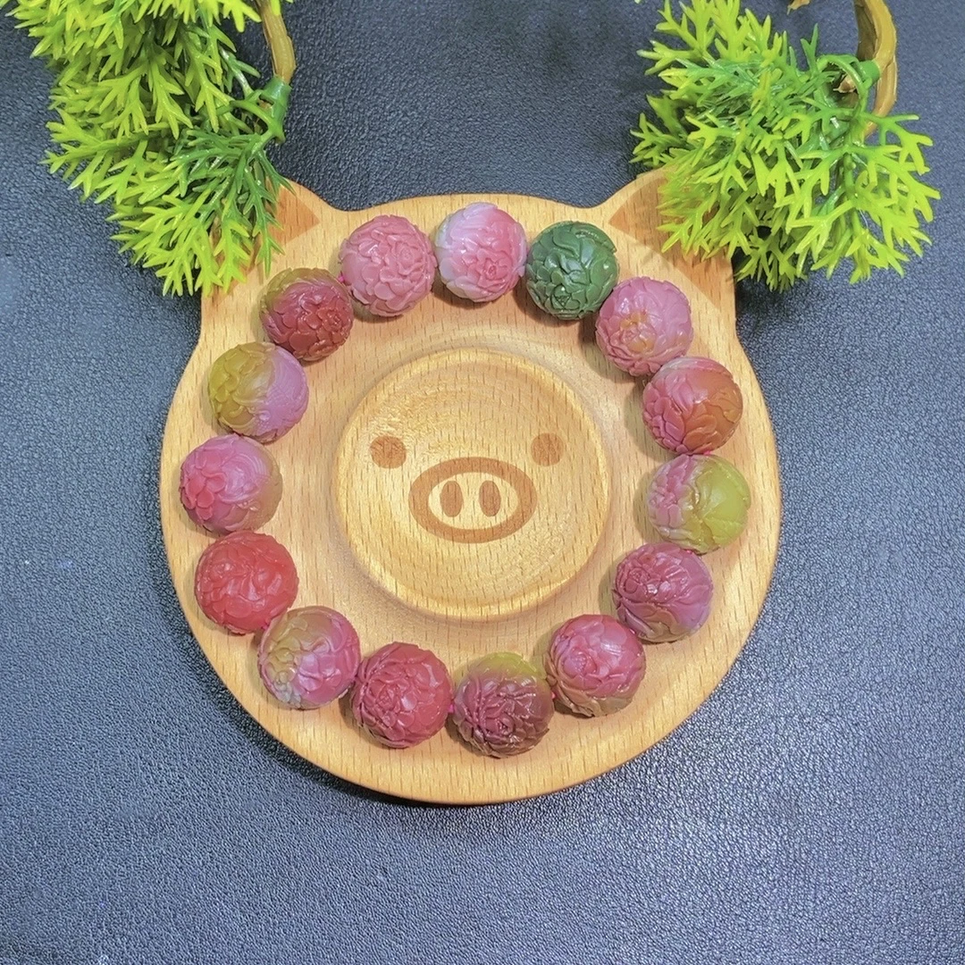 天然盐源玛瑙七彩南红苏工悟道牌子雕刻件吊坠散珠多圈花珠挂件