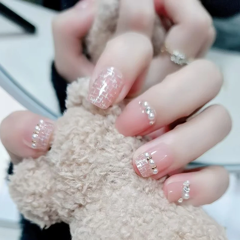 (短款)高级感小众显白美甲贴片假指甲美甲贴指甲片贴可拆卸穿戴甲