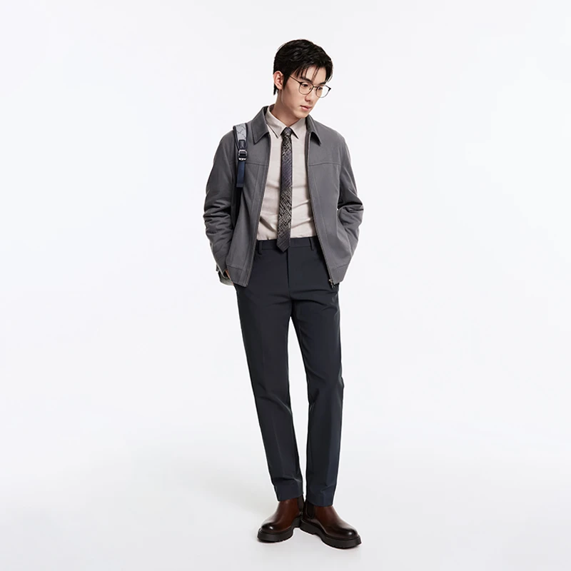 【四面弹】九牧王男装正装西裤秋冬舒适百搭高弹商务西裤TA2D509