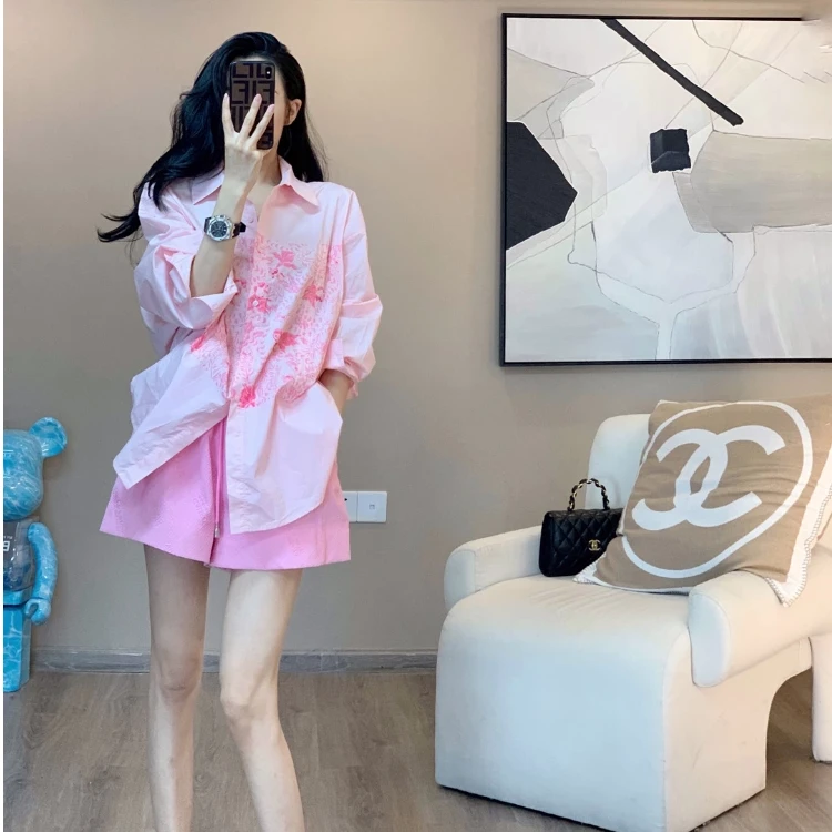 Leathercat衬衫女早春新款轻职场小众宽松显瘦小个子长袖衬衣上衣