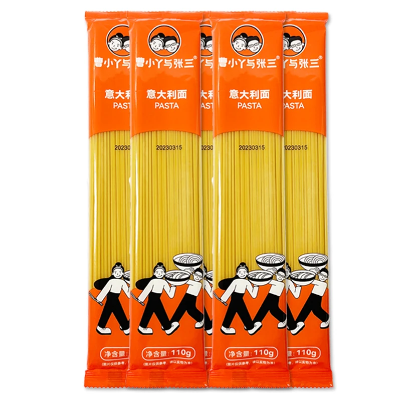 曹小丫与张三意大利面条110g*6包 独立装直条快煮西餐通心粉面条