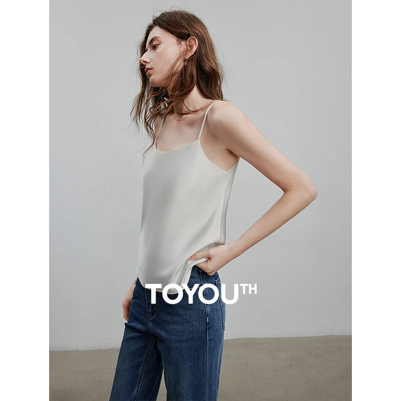初语丝滑缎面吊带背心女2025年春季新款优雅百搭气质打底衫上衣
