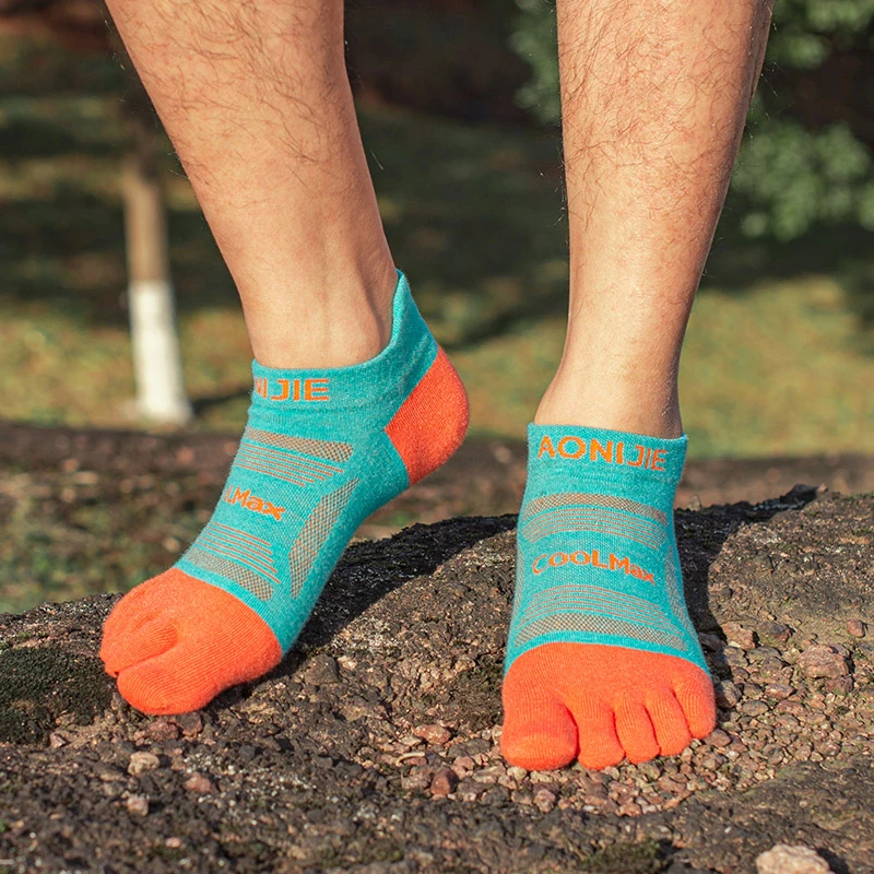 奥尼捷跑步五指专业运动袜子男款速干透气马拉松越野分趾跑步包