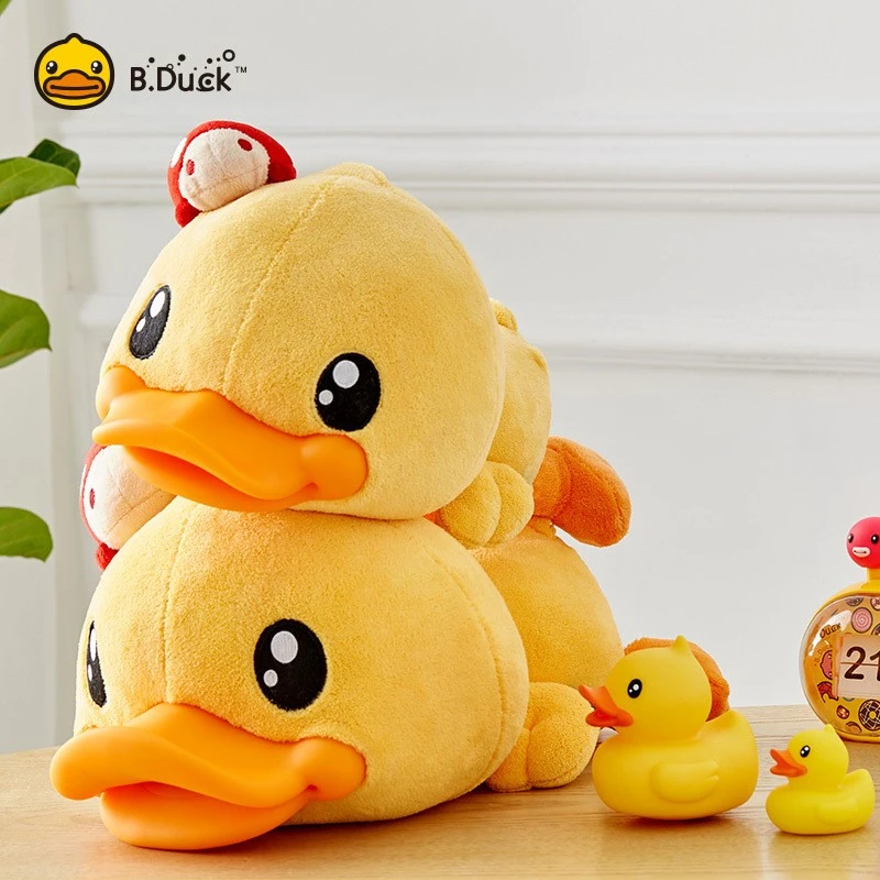 B.Duck小黄鸭爬爬鸭可爱儿童布绒布偶公仔毛绒可爱娃娃玩具儿童节