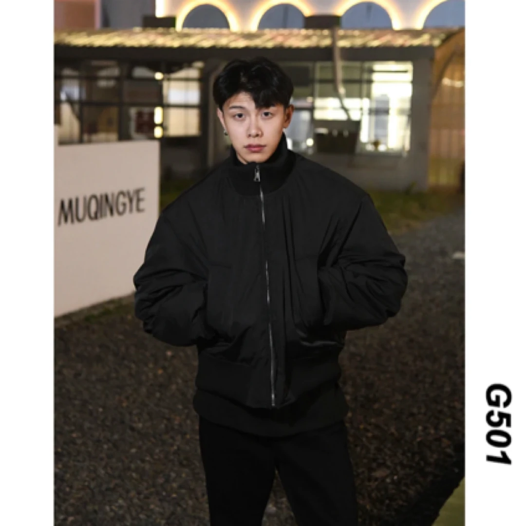 【斌子专属】冬季新款加厚廓形bomber保暖短款立领显壮棉服夹克外套