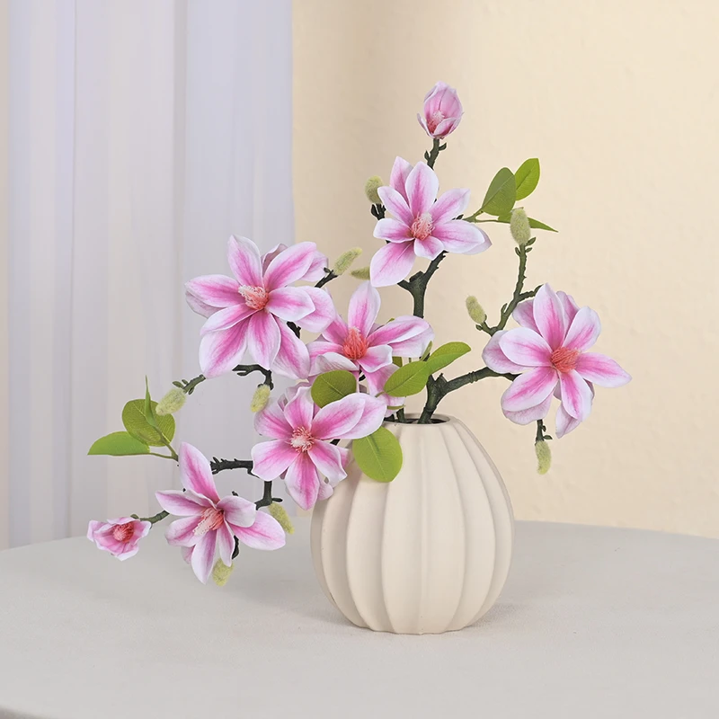 【不可装水】玉兰花新中式仿真花摆设客厅餐桌花插花套装装饰摆件